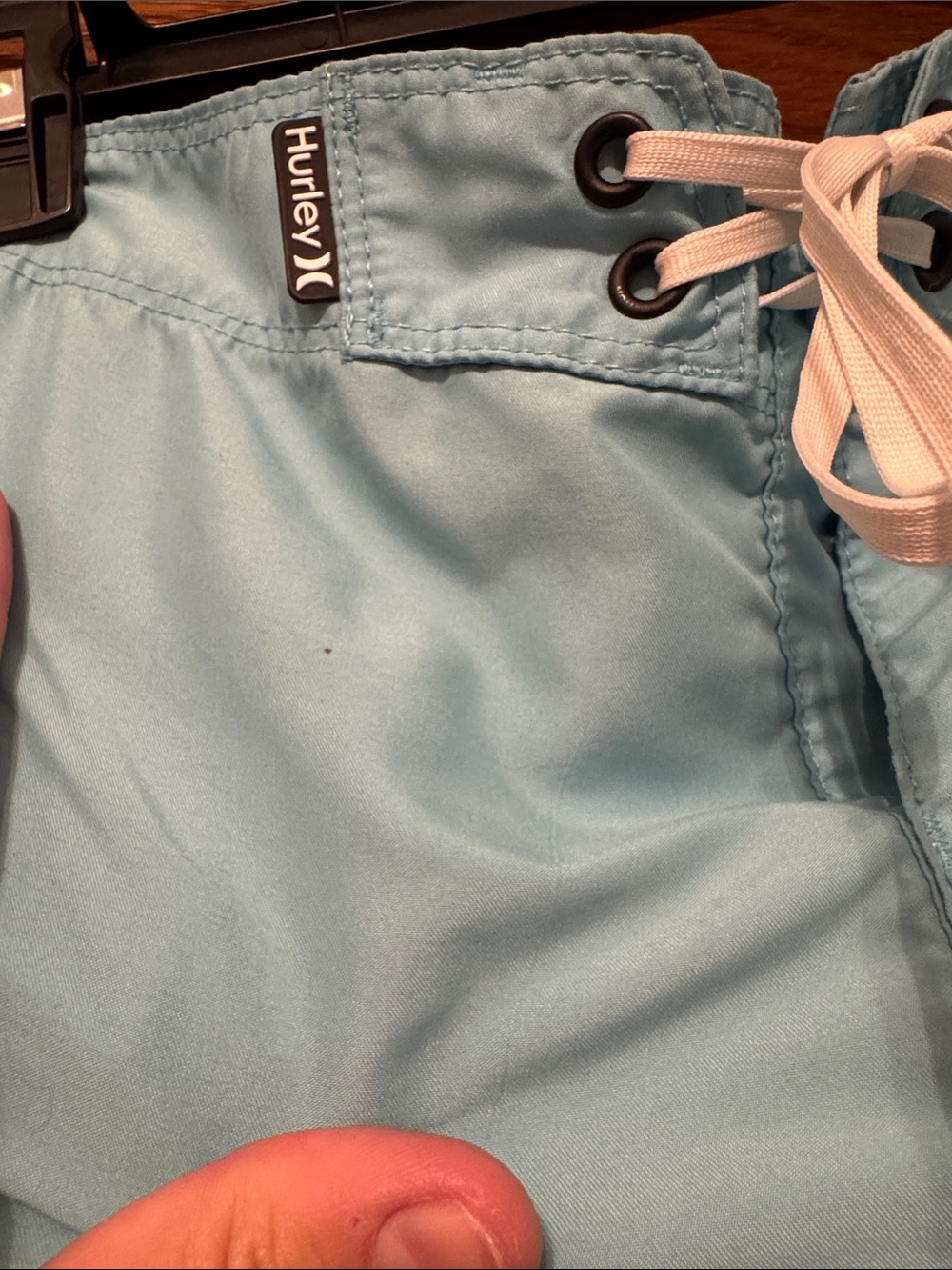 Hurley Men's Light Blue Swim Board Shorts with Side Logo - Picture 3 of 4